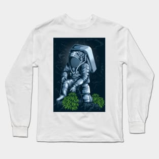 Cannabis weed astronaut Long Sleeve T-Shirt